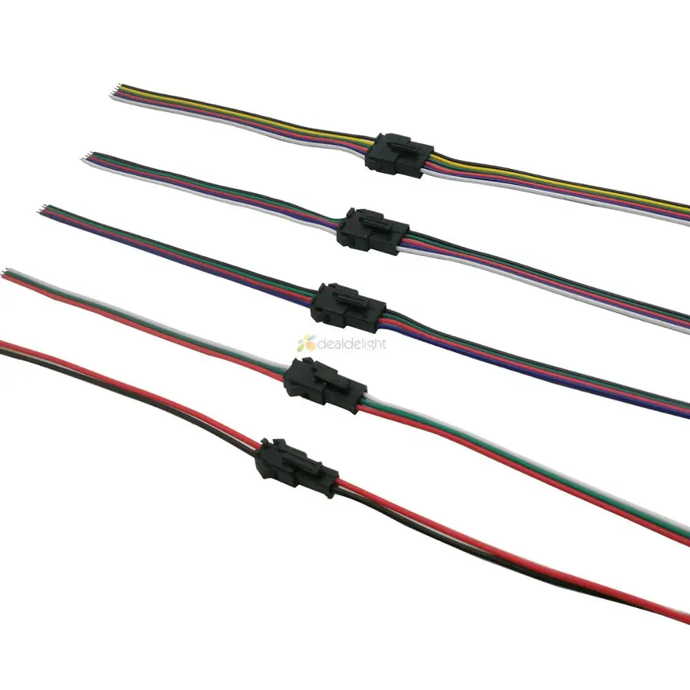 2pin 3pin 4pin 5pin 6pin led JST электронный разъем штекер и гнездо подключение SM кабель провод
