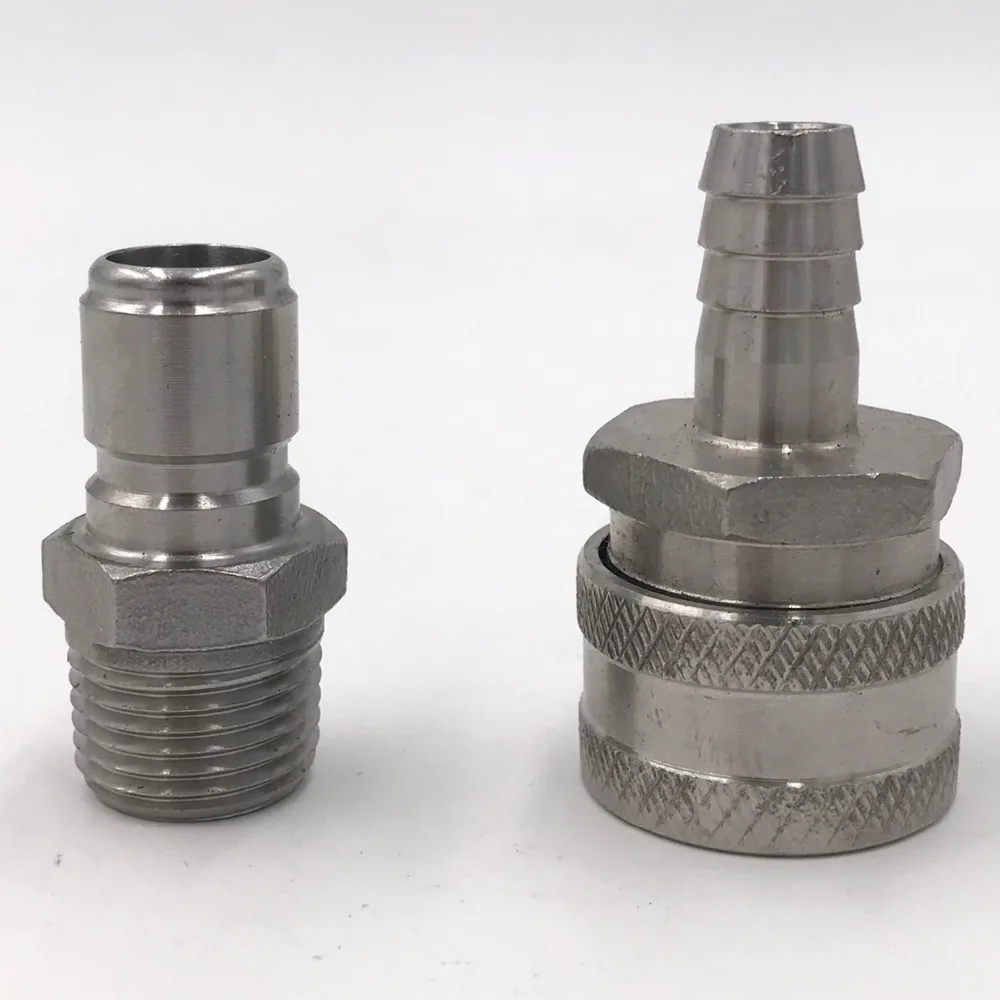 Набор для быстрого отключения гнезда 304 SS с быстроразъемным штекером 1/2 BSP фитинг