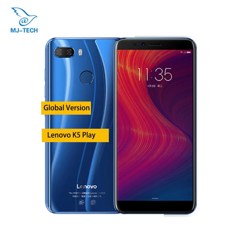 Lenovo K5 Play RAM 3G ROM 32G MSM8937 Восьмиядерный 1 4G 5 7 &quot18:9 отпечаток пальца Android 8 13.0MP смартфон