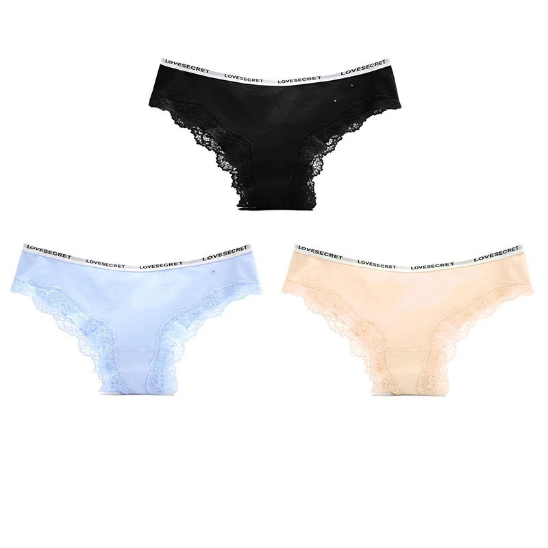 01 Black Blue Skin Сексуальные женские хлопковые стринги, 3 шт./лот, трусики, нижнее белье, женские трусы, сексуальное кружевное нижнее белье, трусики для интимных дам - Цвет: 01 Black Blue Skin