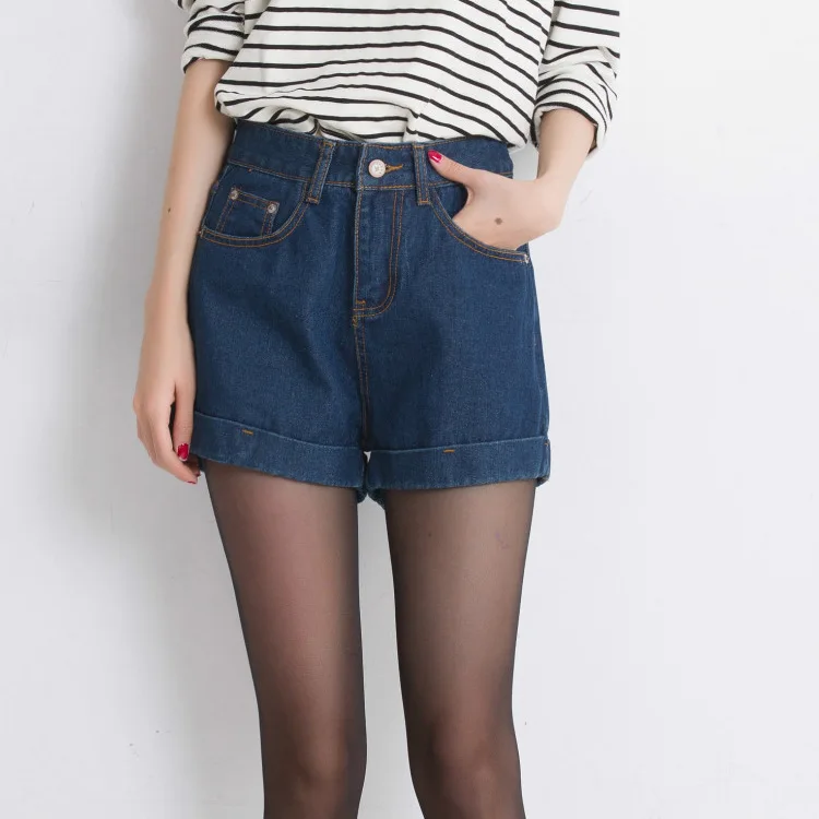 Европейский Гран-при 2017 летние женские джинсовые шорты с высокой талией