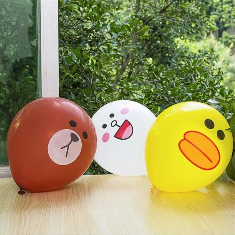 С изображением воздушных шариков s50pcs/lot12 дюймовый круглый латексный коричневый