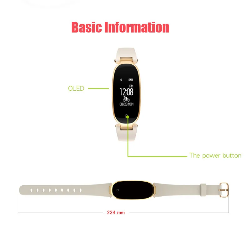 Ataliqi S3 Smart Wristband Watch Fitness Tracker Bracelet Heart Rate SmartBand Gift to Lady for IOS Android Phone Dropshipping |