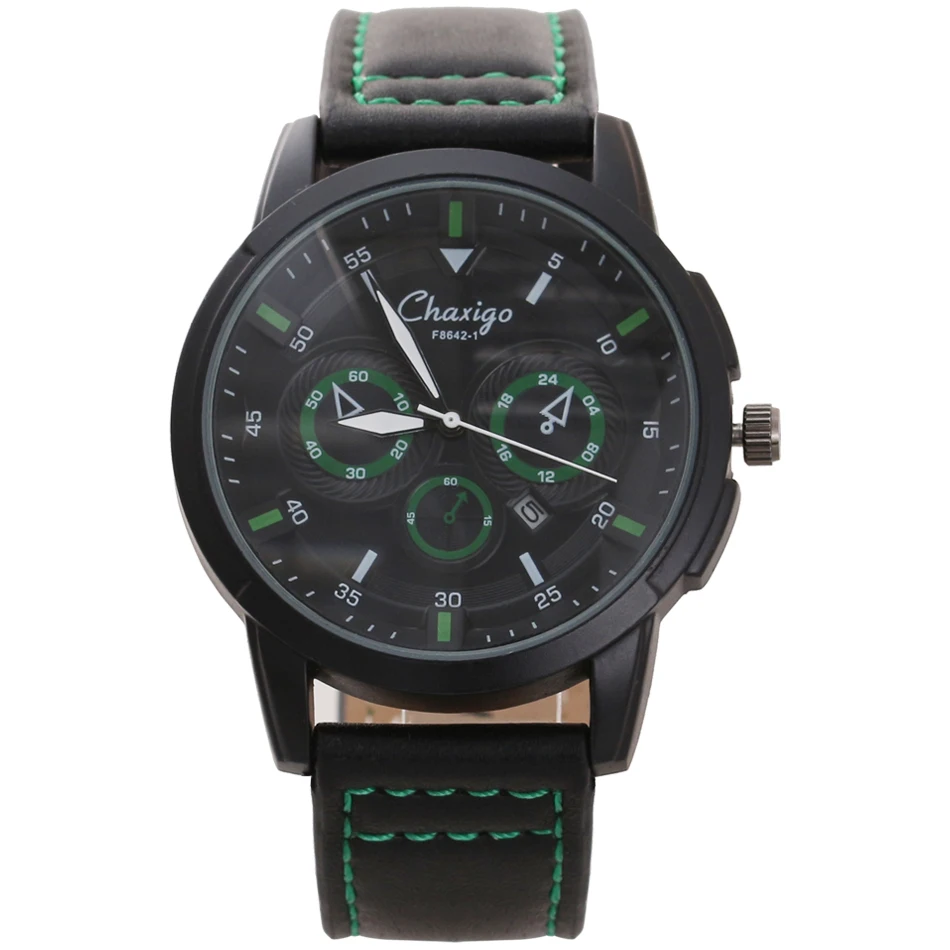 Chaxigo бренд кварцевые часы мужские дешевые авто Календари наручные Часы Бизнес
