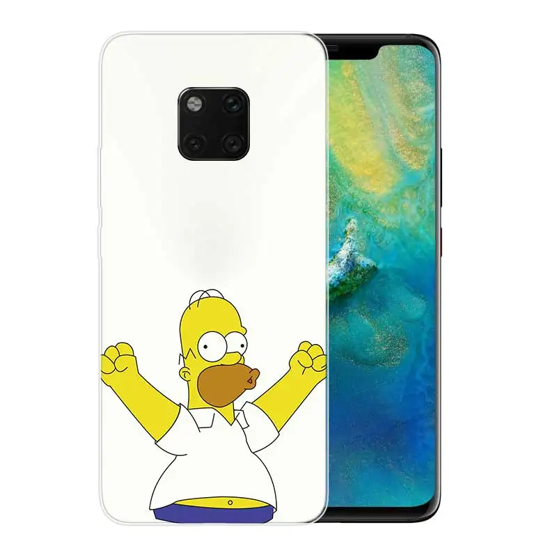 Силиконовый чехол для Huawei Mate 20X20 10 9 Pro 8 7 чехол-бампер Homer J. Simpson |