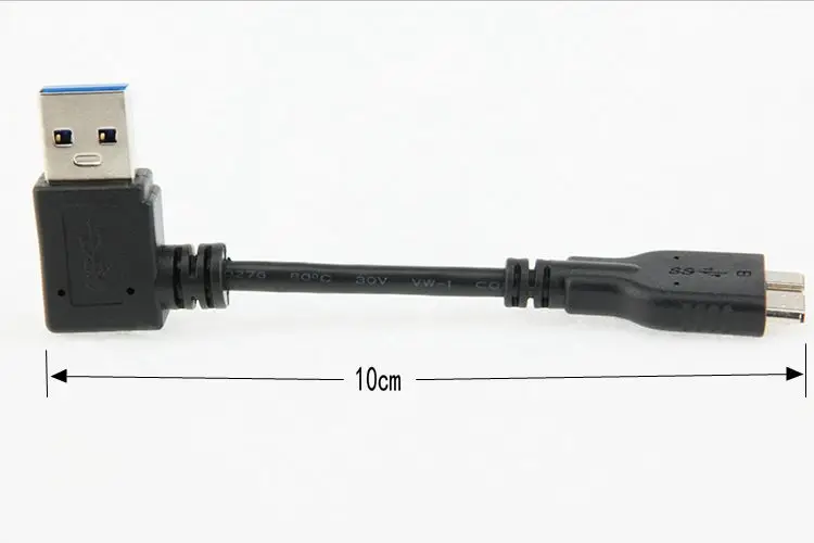 10 см 30 USB 3 0 Прямоугольный A штекер к Micro B Pin короткий адаптер AM/ MicroB кабель для