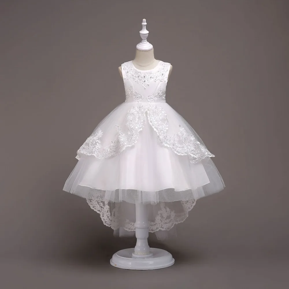 Girls Embroidered Lace Princess Dress 2018 Summer Party Wedding Bridesma Children kids Clothing 3-15 T | Детская одежда и обувь