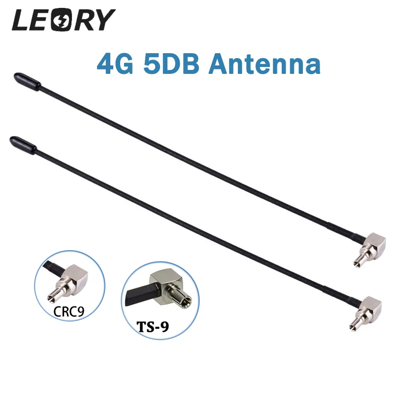 LEORY оптовая продажа 2 шт. 5dbi 4G антенна CRC9 TS9 Разъем 50 Вт роутер модем Черный Горячая