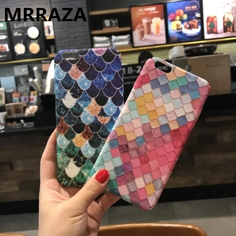 MRRAZA Прекрасный Русалка рыбьей чешуи чехол для iphone х 8 6 7 Plus телефон случаях