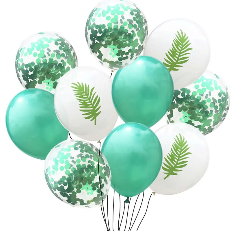 Jungle green balon 10 шт зеленый шары джунгли Вечерние Декорации шарики джунгли день рождения металлик шары джунгли шары тематические элементы джунгли вечерние Globos - Цвет: Jungle green balon