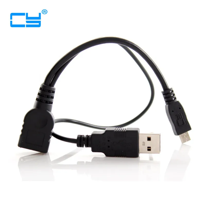 Черный цвет микро USB 2 0 OTG Хост флэш диск кабель с питания для Galaxy S3 i9300 S4 i9500 Note2 N7100