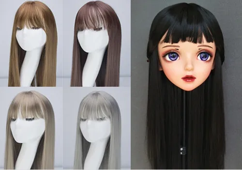 

(DM-WIG11) каучуковая японская аниме кигуруми косплей маска Лолита кроссдресс парик для шарнирных масок 65 см