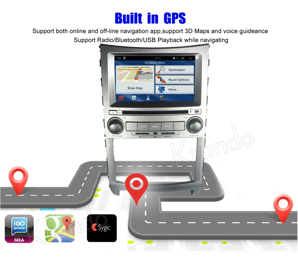 Krando Android 9,0 автомобильный Радио навигатор мультимедиа для hyundai ix55 veracruz 2006- gps стерео dvd-плеер wifi 3g BT DAB