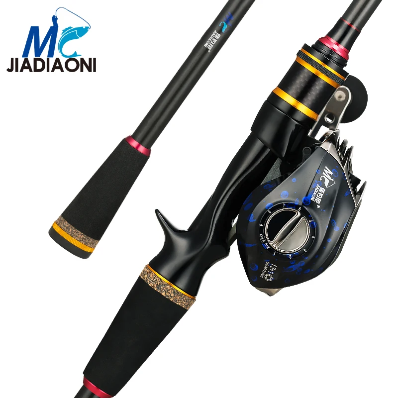 JIADIAONI Carbon Fiber 2.1m/2.4m Spinning Casting Lure Fishing Rod with 2 Tips Tackle | Спорт и развлечения