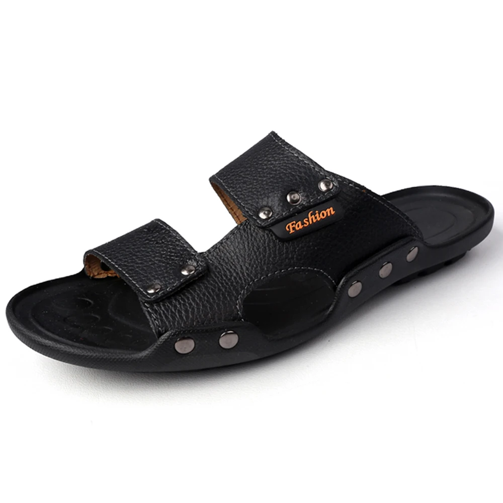 Vivident 2017 Мужчины Натуральная Кожа Тапочки Летом Мода Повседневная Сандалии Вода