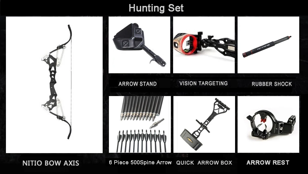Hunting Set 1 Набор 30-55lbs стрельба из лука Америка нитро Охота Рыбалка соединение лук Американский Гордон импорт+ ламинированный лук конечности стрельба Спорт - Цвет: Hunting Set