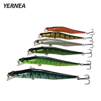 yernea 6 pcslot 11 5cm 10 2g 3d eyes fishing lure minnow hard baits artificial boxed wobblers 6 colors fishing lures tackle