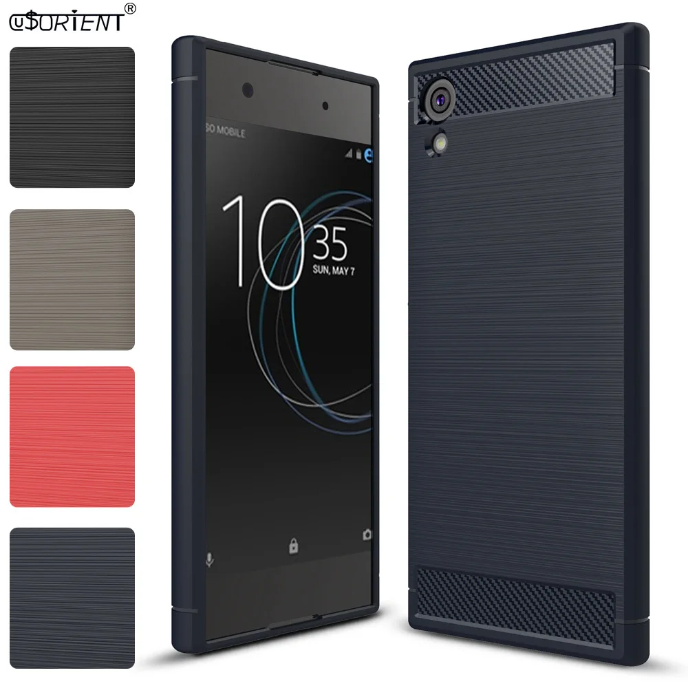 Чехол бампер для Sony Xperia XA1 XA 1 противоударный чехол из углеродного волокна G3116 G3112