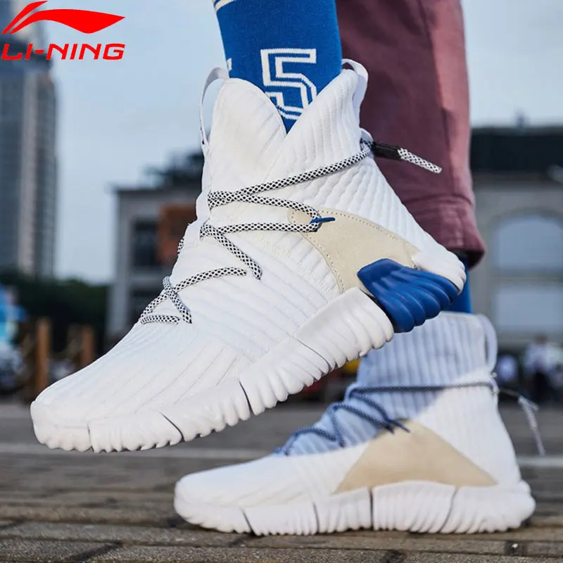 Li Ning/Мужская обувь WUKONG стиль жизни высокий вырез моно пряжа дышащая повторная