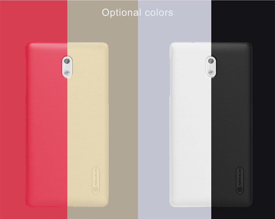 50 pcs NILLKIN Super Frosted Shield matte hard back cover+screen protector Mobile phone case For Nokia 3 |