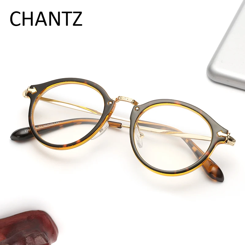 

Vintage Cheap Glasses Frame Women Men's Ultra-light Elegant Optical Frame Plastic Titanium Alloy Round Eyeglasses Marco de gafas