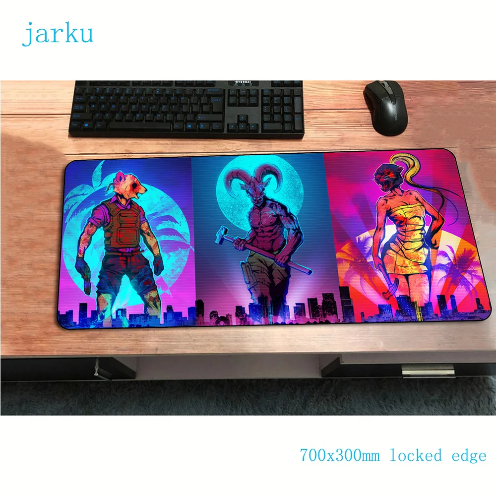 Коврик для мыши hotline miami 700x300x2 мм игровой коврик Аниме подарок офисный notbook