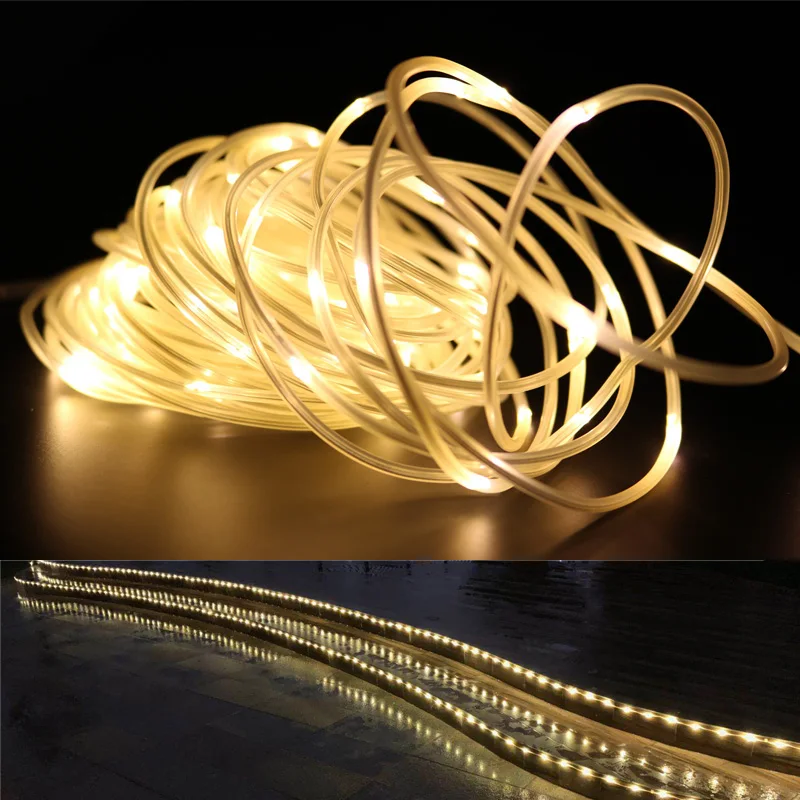 Фото The longest 10M-100M Street Garland String Fairy Lights Waterproof Rope Light for House Tube Outdoor Garden Christmas Decoration Лампы и The longest 10M-100M Street Garland String Fairy Lights Waterproof Rope Light for House Tube Outdoor Garden Christmas Decoration Лампы и