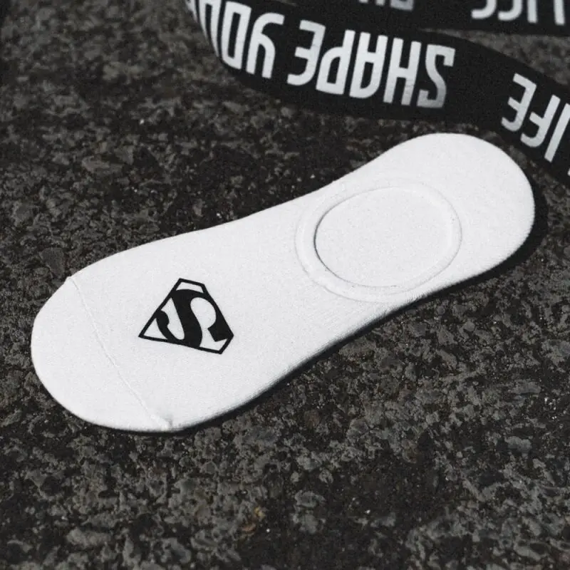 Супермен смешные мужские носки popsocket capitana marvel cerw meias летние хлопковые носки короткие corap носки супергероя крутые Мультяшные - Цвет: White