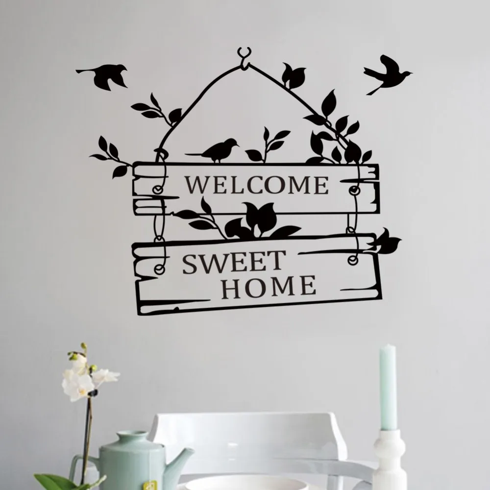 

welcome sweet home door sign decoration wall decals decorative vinyl wall stickers for home