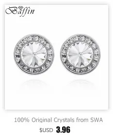 BAFFIN Tear of Joy, грушевидные ожерелья с подвесками, кристаллы от SWAROVSKI, серебряная цепочка для женщин, Офисная бижутерия, подарок