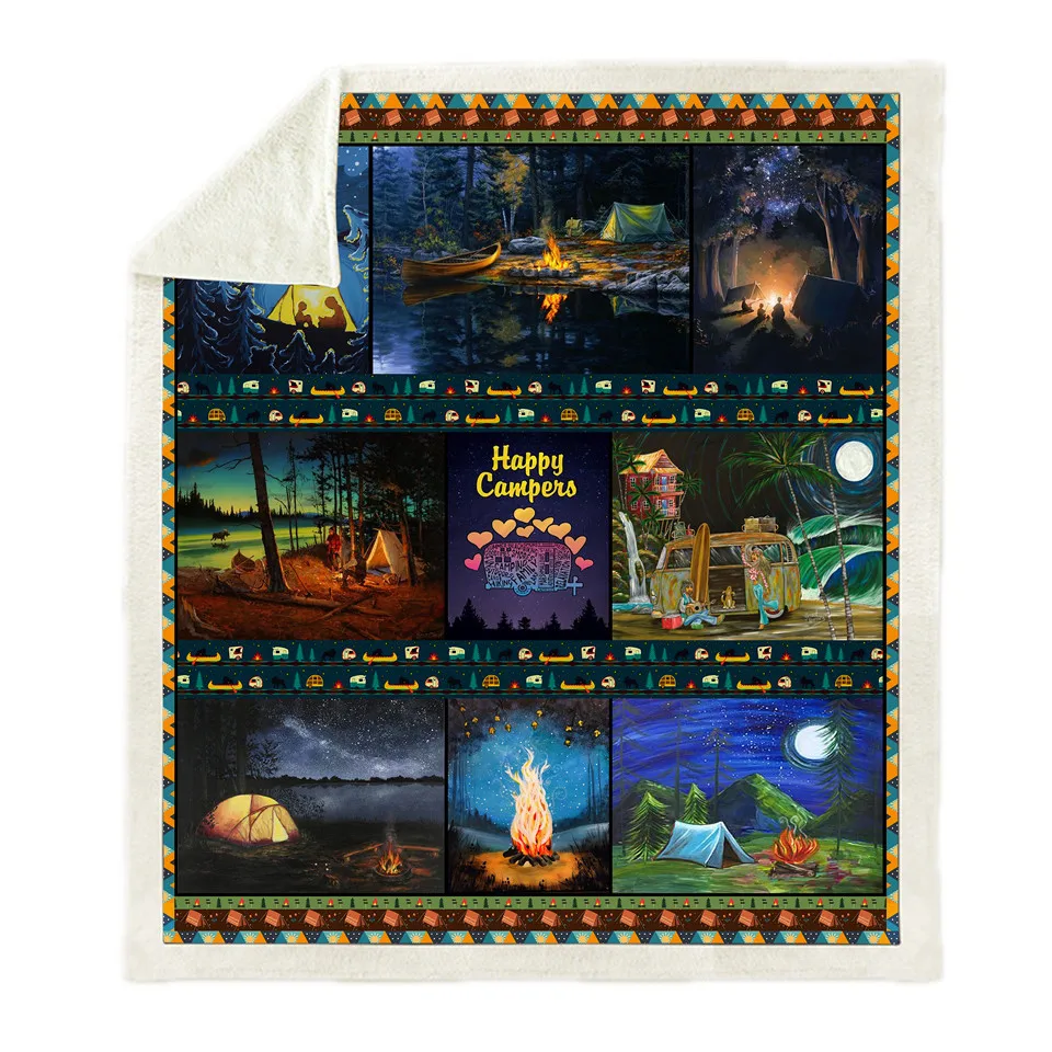 Мягкое флисовое покрывало с мультяшным рисунком для дивана постельное белье