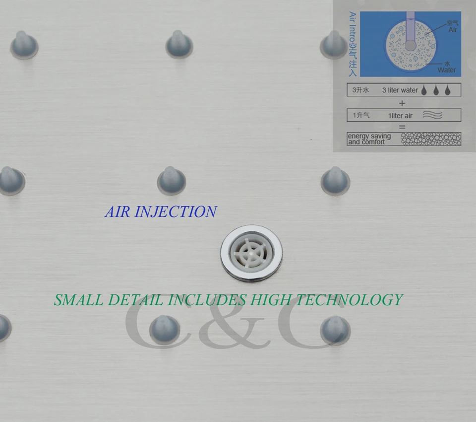 Дождевой смеситель для душа в ванную комнату Набор насадок экономия воды 16