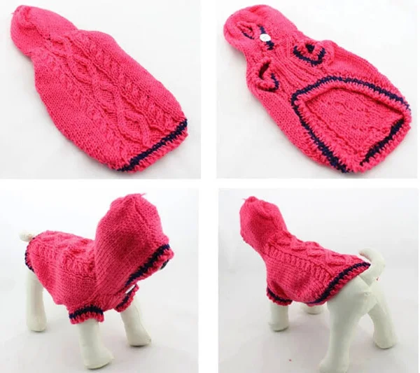 Теплые мягкие свитера ручной работы для собак и кошек одежда толстовка с