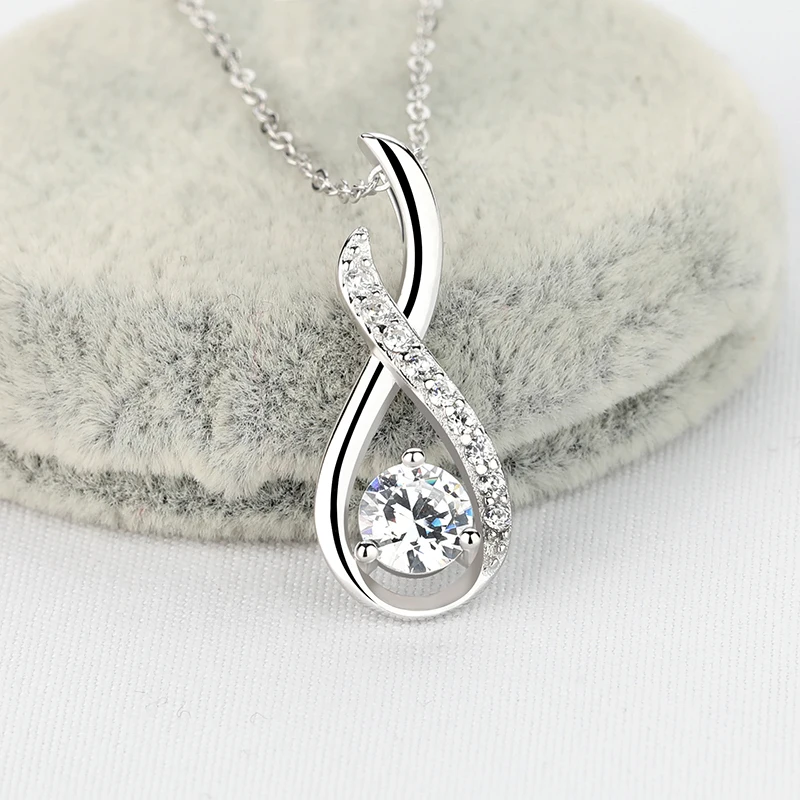 JXXGS серебро 925 ювелирные изделия ожерелье и кулоны s циркон кулон родиевое