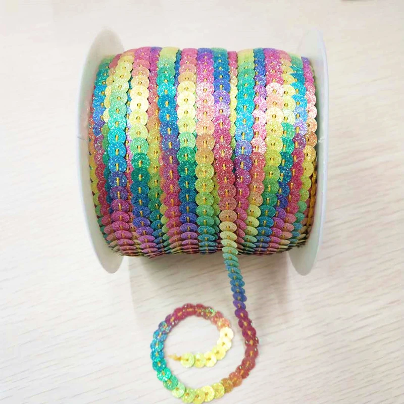 100 ярдов 6 мм блестящая пудра с блестками отделка для скрапбукинга шитья