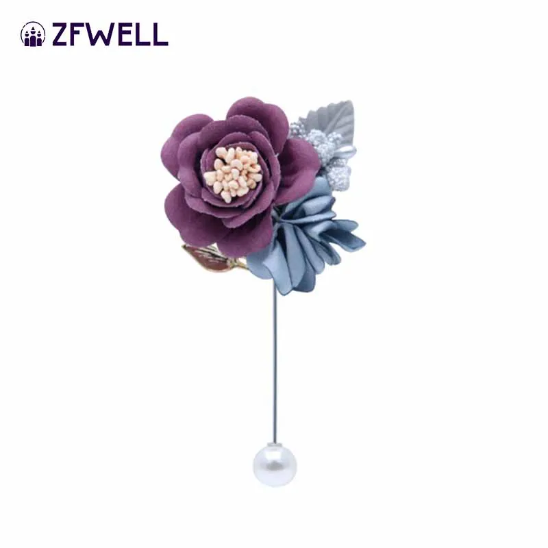 ZFWELL Ins style fabric simulation flower bride bridesmaid group brooch engagement wedding decoration supplies party diy9 | Дом и сад