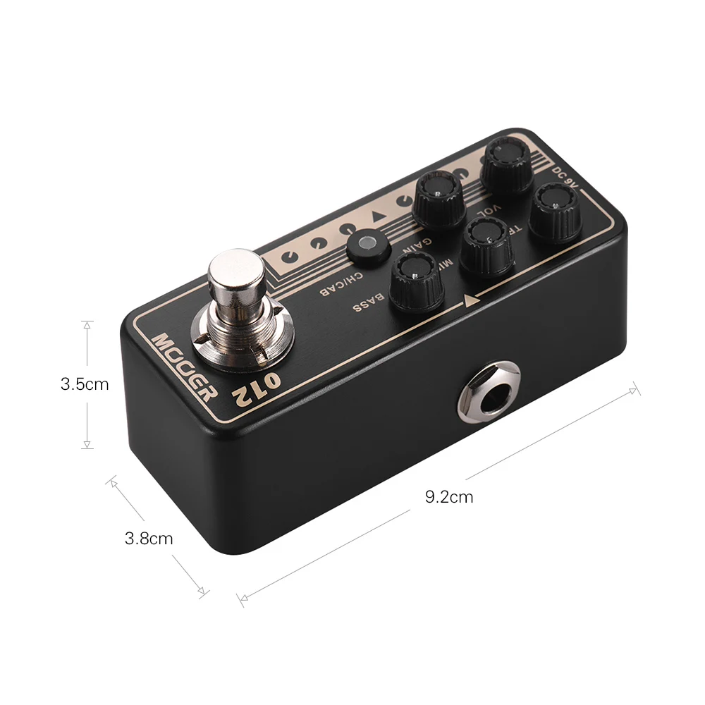 

Mooer MICRO PREAMP Series 012 US GOLD 100 British Style Digital Preamp Preamplifier Guitar Effect Pedal Dual Channels 3-Band EQ