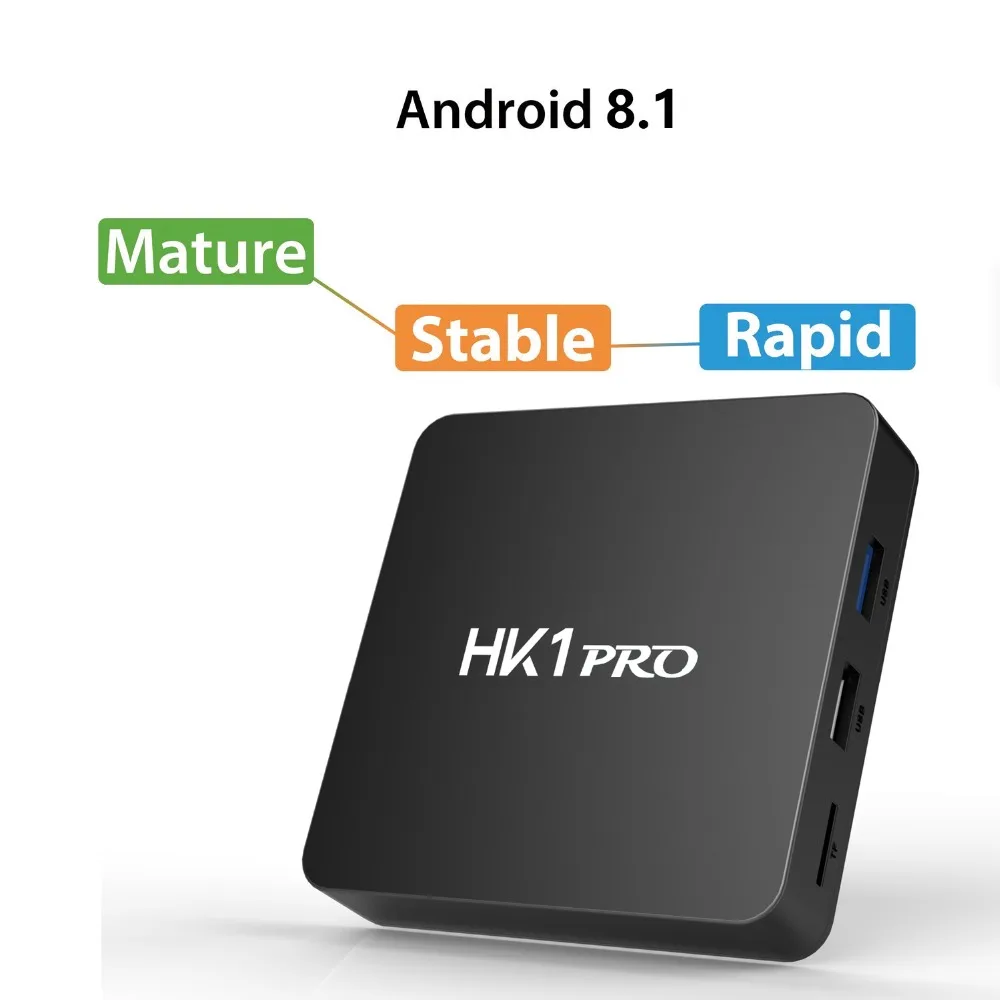 HK1 PRO Android 8 1 Smart TV BOX Amlogic S905X2 LPDDR4 Четырехъядерный 4 ГБ 32 2 ГГц и 5 Wifi BT 100 м 4K