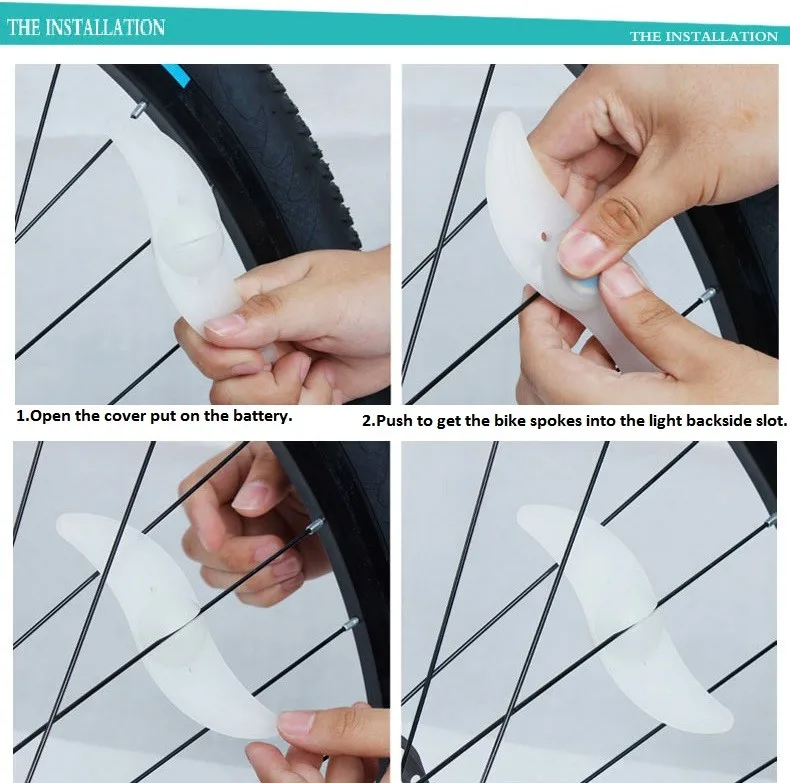 TOS 2 шт. велосипедный светильник лампа для велосипеда светодиоды на шину колпачки