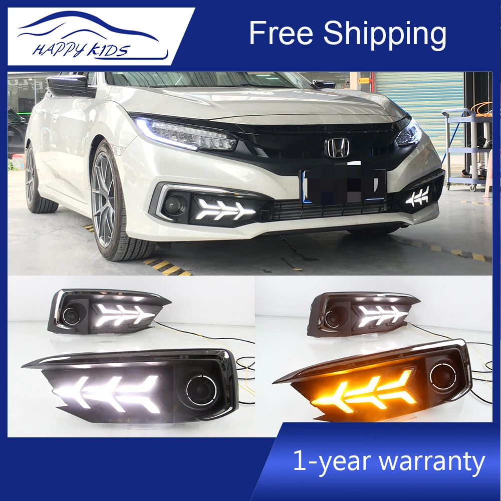Из 2 предметов светодиодный дневные ходовые огни для Honda Civic 2019 10G седан
