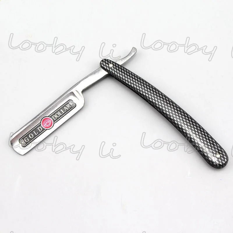 2 шт. складной бритвенный прямой нож Парикмахерская бритва с кожаной точилкой Strop