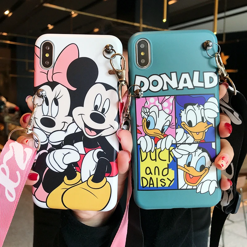 Чехол для iPhone XS max с милым мультяшным рисунком мягкая задняя крышка daisy Donald 8plus X XR 7
