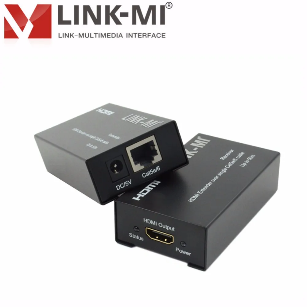 LINK MI 50 м одиночный Cat5e/6 HDMI удлинитель UTP кабель высокой четкости 108PP
