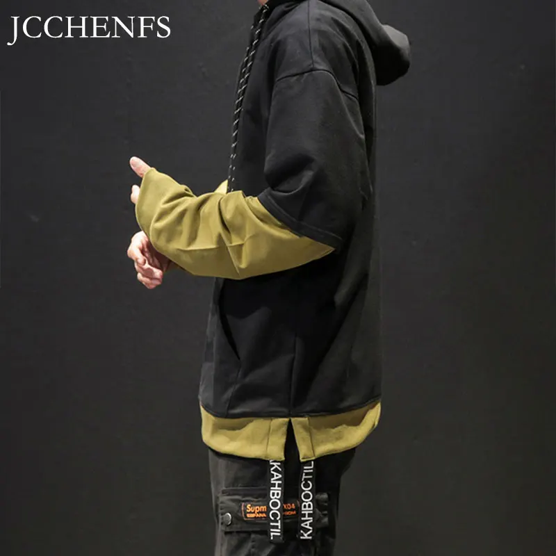 JCCHENFS 2019 демисезонный хип хоп толстовка с капюшоном негабаритных топы