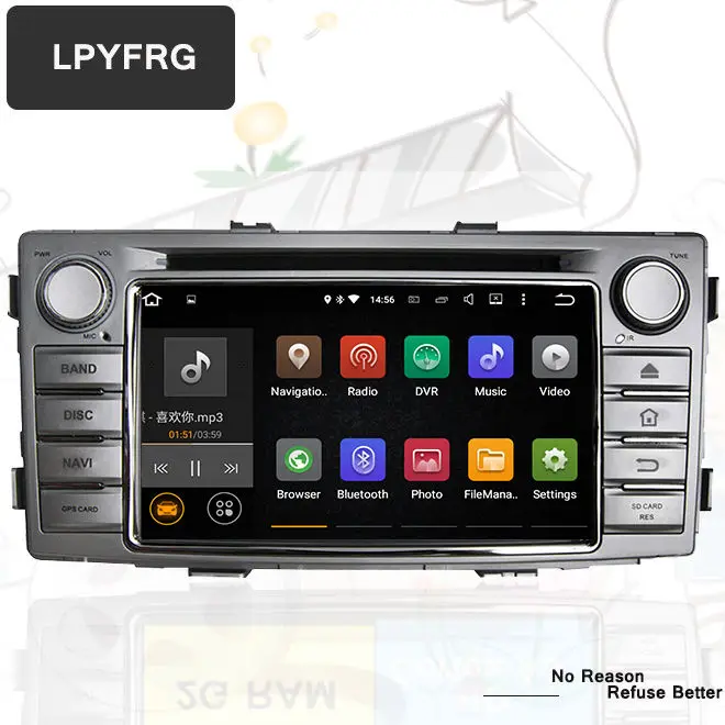 Автомобильный DVD плеер One Din android 10 0 6 2 дюйма для Toyota Hilux 2012 2015 с 4 Гб ОЗУ цифровой GPS