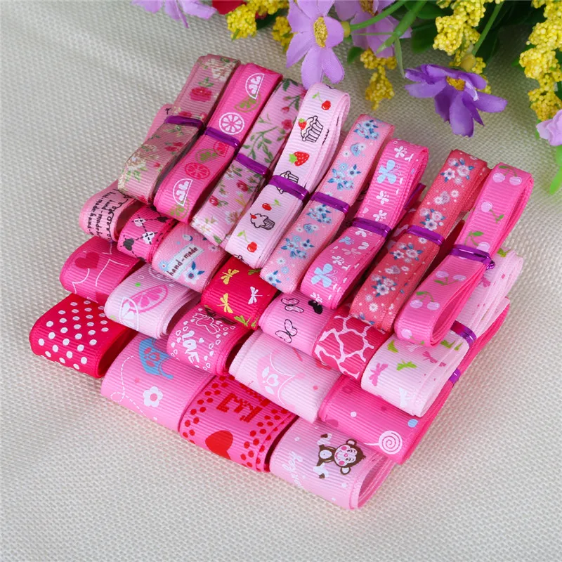 10-25mm Mix Style Grosgrain Ribbons Printing Satin Webbing for DIY Wedding Party Christmas Decoration Sewing Accessories | Дом и сад