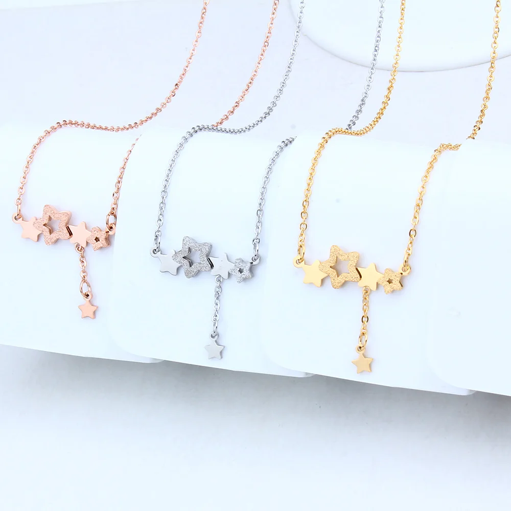 SHE WEIER best friends stainless steel chain chocker star necklaces &amp pendants women's clothing accessories indian jewelry |