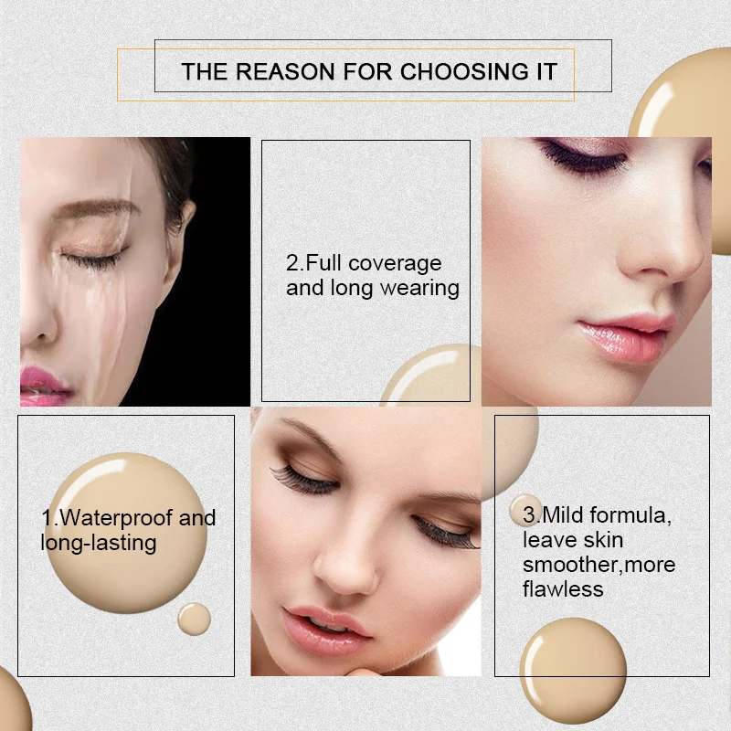 ROSALIND Concealer Corrector 6ml 6 Colors Full Coverage Long Wearing Cosmetics For Face Contouring Makeup Facial | Красота и здоровье