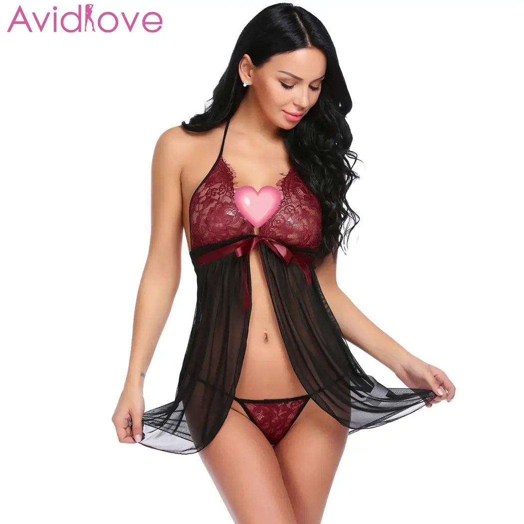 Avidlove женское сексуальное нижнее белье Эротическое Babydoll Прозрачный комплект