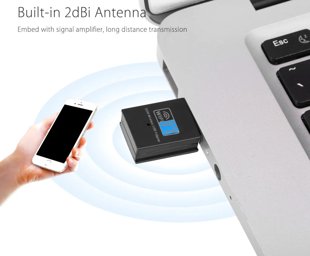 300 Мбит/с Беспроводной USB Wifi адаптер Mini Wi-Fi приемник домашней сети карты для рабочего стола/ноутбука